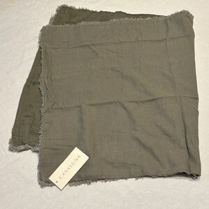 Casaluna King Sham in Dark Olive Green Shade
